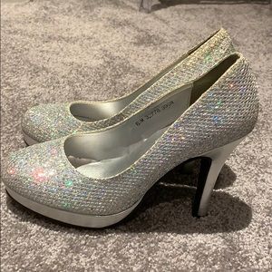 Silver sparkly High heels